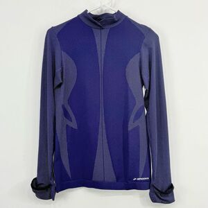 Brooks Equilibrium X Static Purple Fit Stretch Mitten Cuff Running Athletic Top